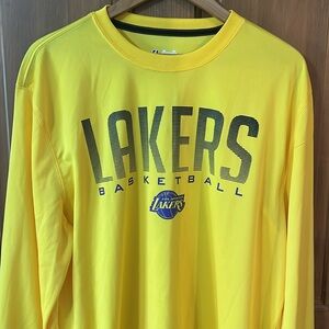 Ultra Game NBA Official Long Sleeve T-Shirt, Los Angeles Lakers, Men’s X-LARGE
